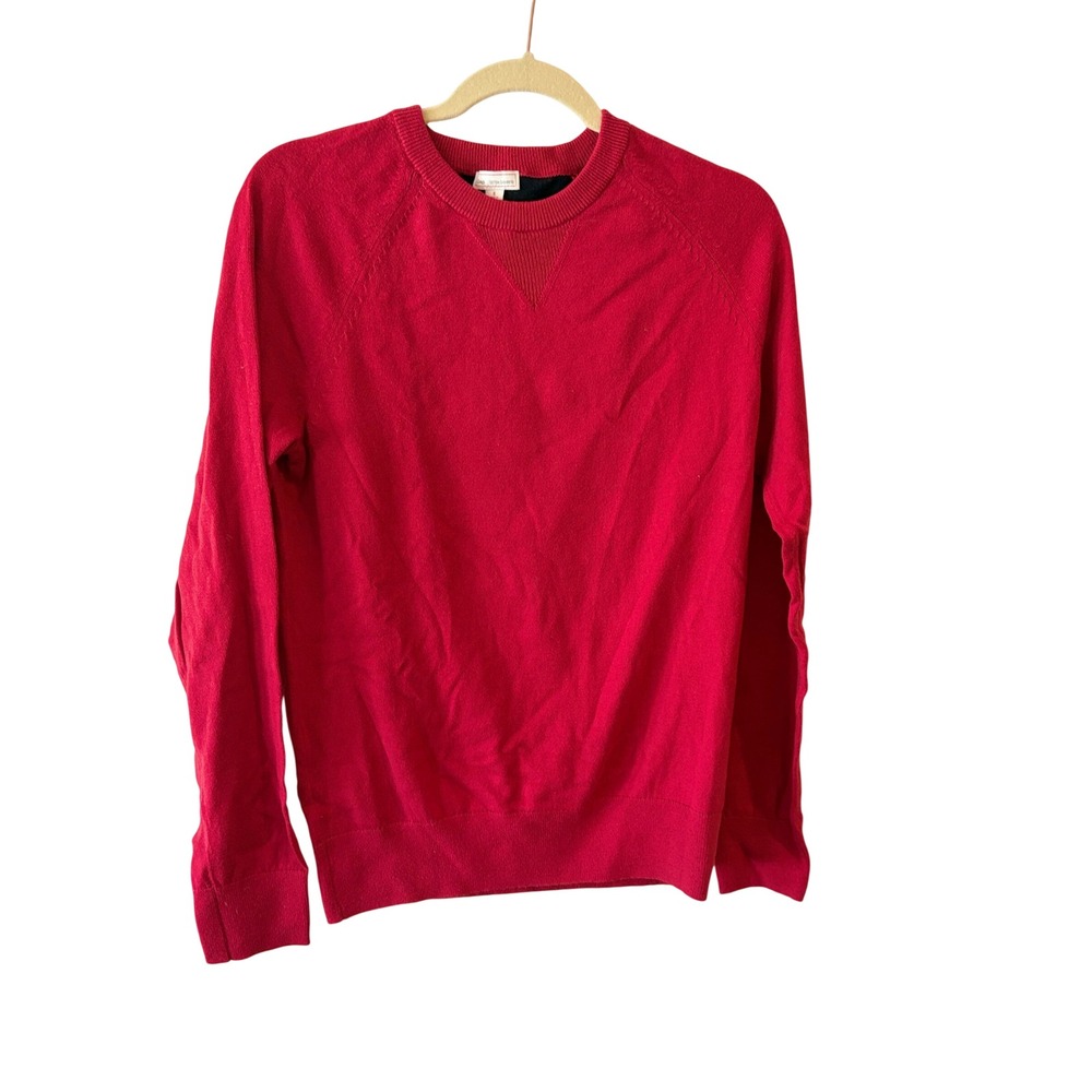 Gap Unisex Lasalle Red Cotton Cashmere Crewneck Raglan Sweater S 631355-08